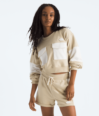 Women's Terry Oversized Cropped Crew